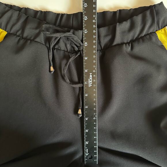 ZARA High Waisted with Side Stripe Trouser Pant Women’s size Medium black jogger - Picture 10 of 14